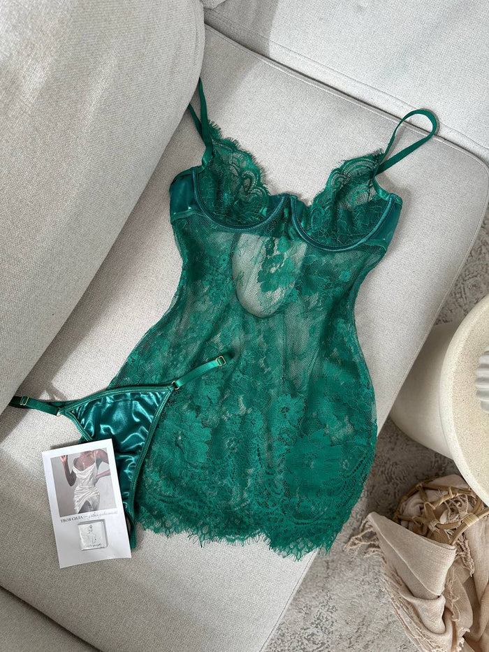 Lenora Transparan Dantel Babydoll