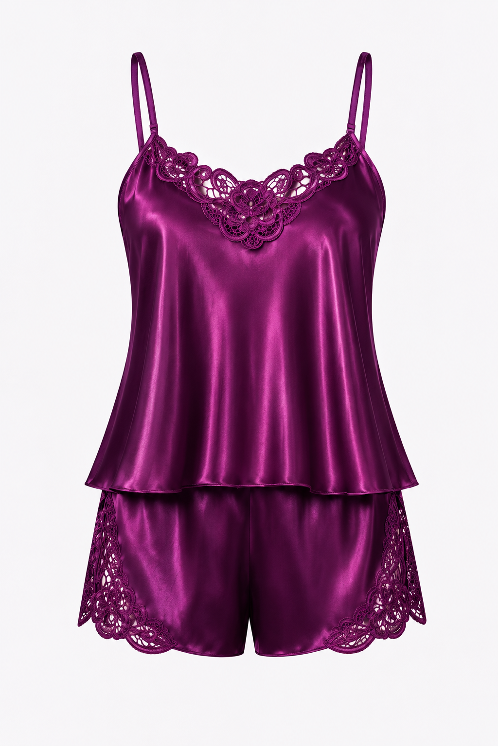 antelli Saten Şortlu Pijama Takımı