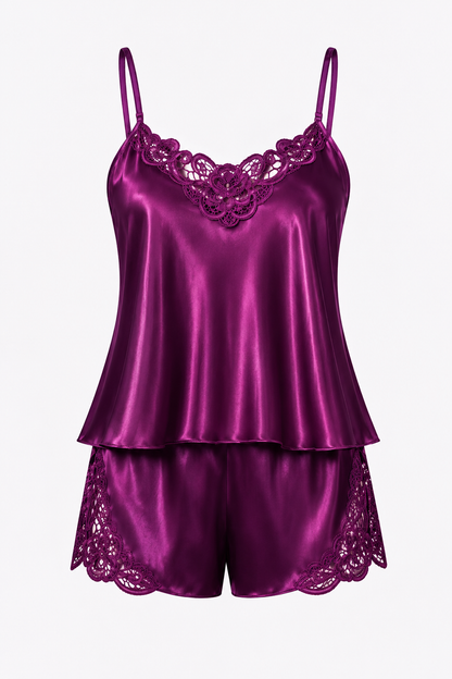 antelli Saten Şortlu Pijama Takımı