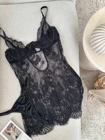 Diana Transparan Dantel Babydoll