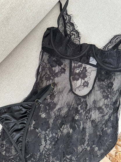 Diana Transparan Dantel Babydoll