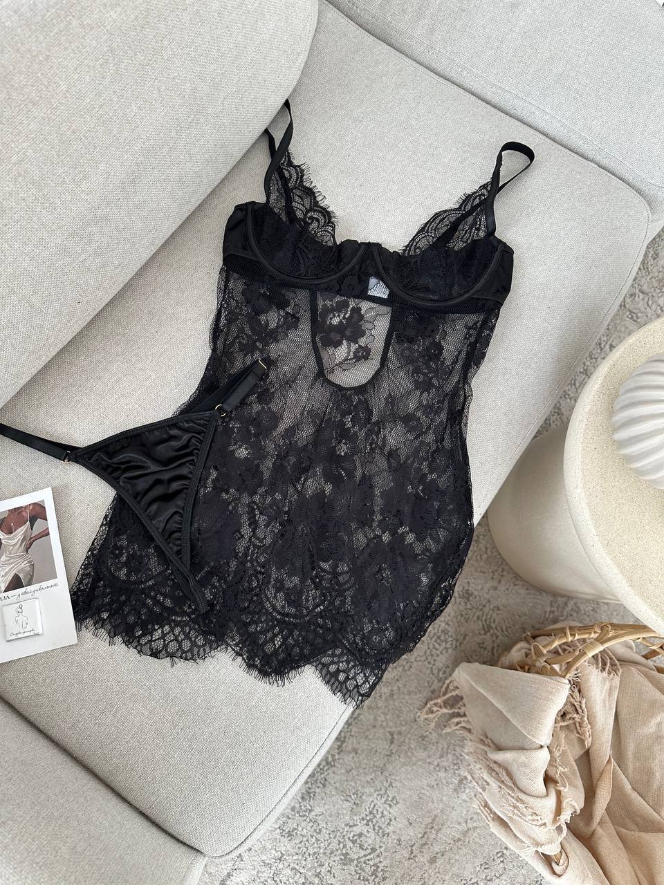 Diana Transparan Dantel Babydoll