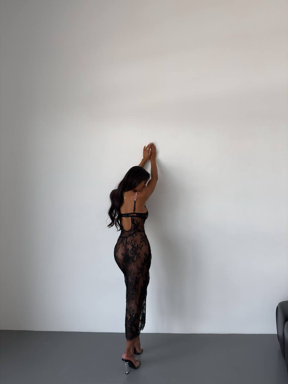 Siyah Dantel Gecelik