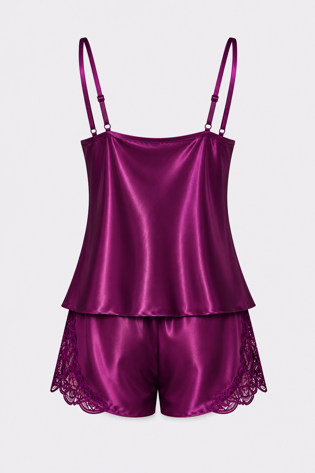 antelli Saten Şortlu Pijama Takımı