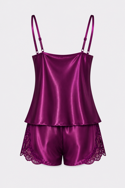 antelli Saten Şortlu Pijama Takımı
