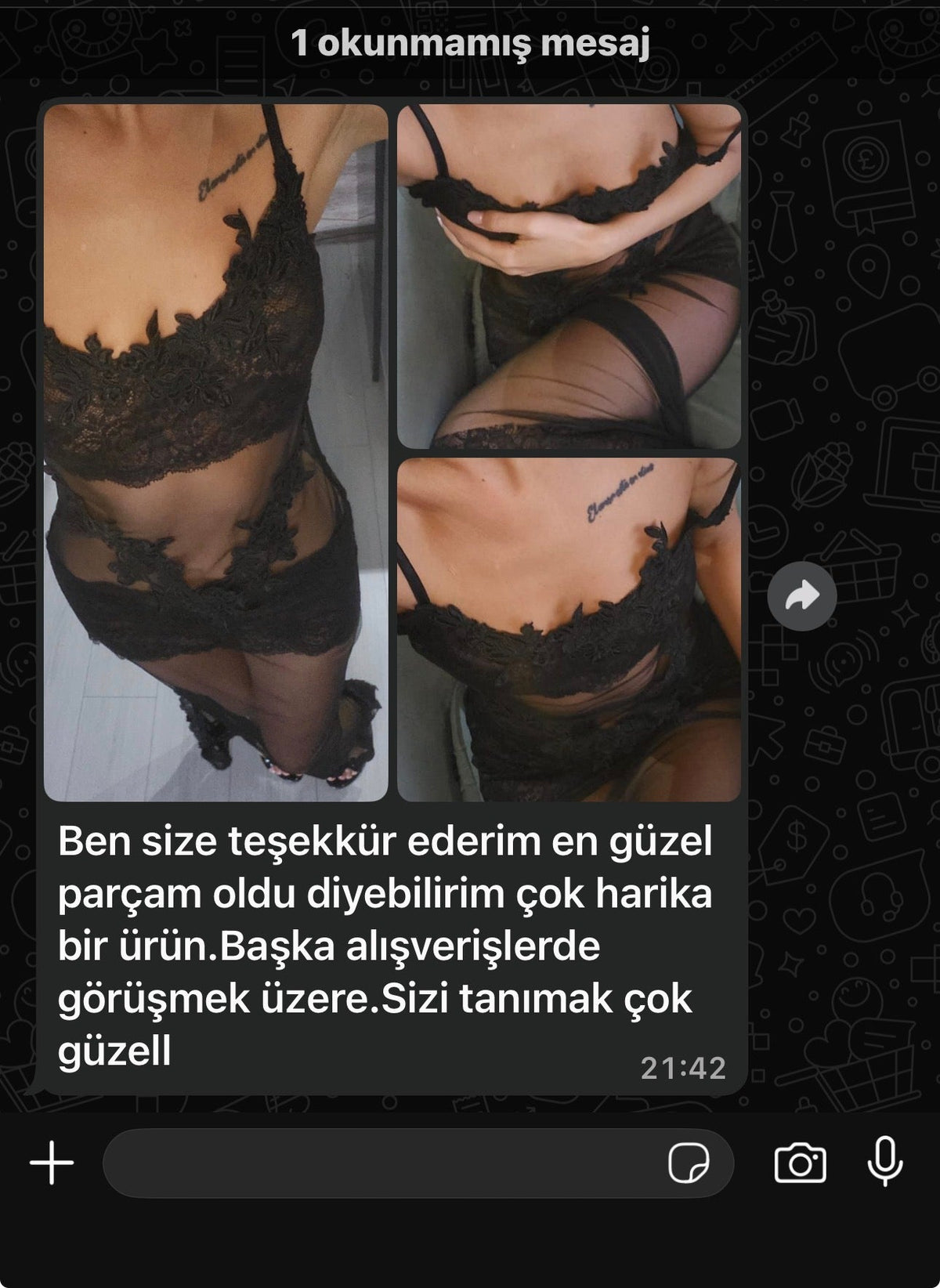 Aleksandra Siyah Brode Detaylı Uzun Elbise