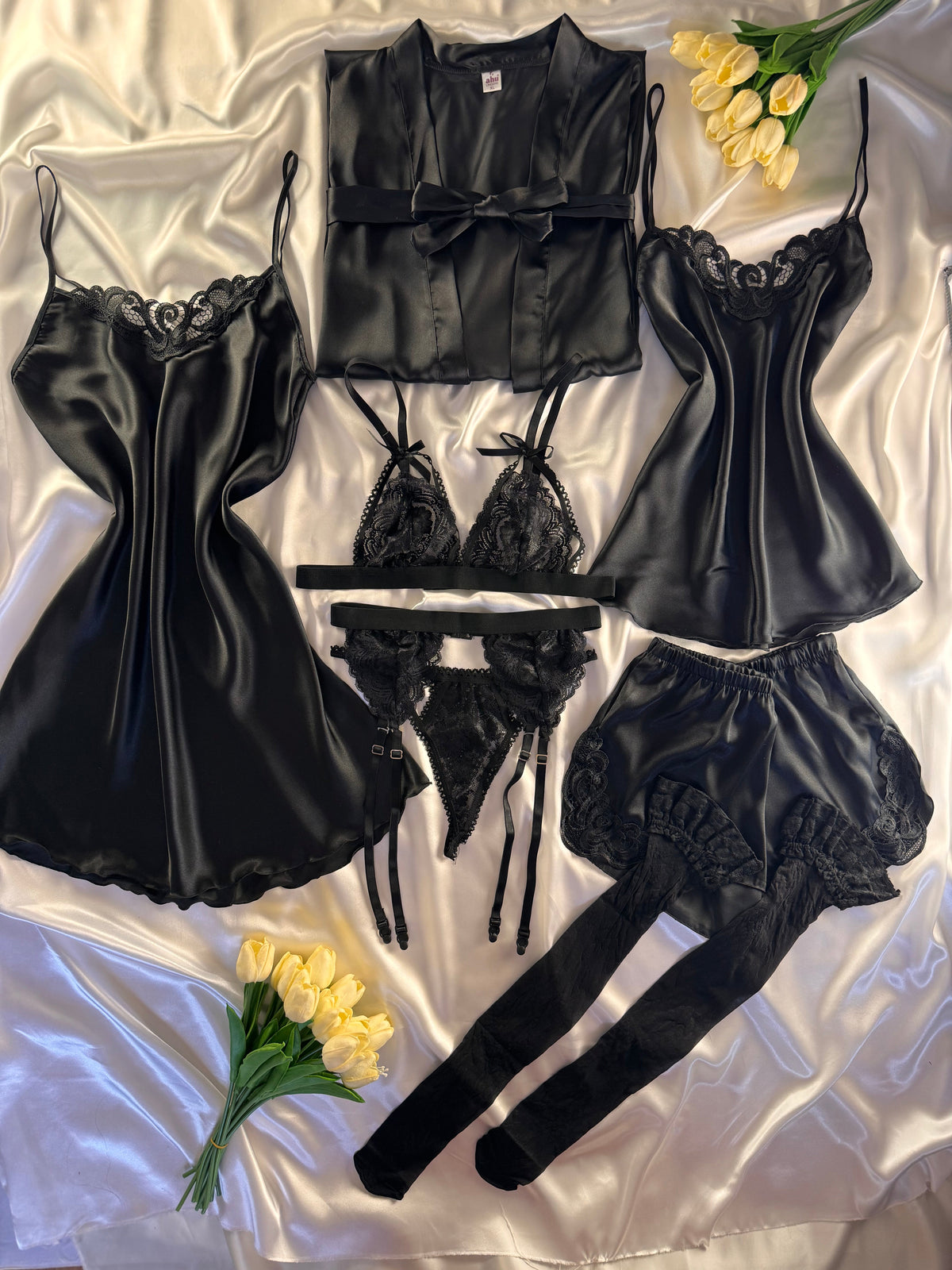 Black Diamond 10 Parça İpek Saten Dev Set